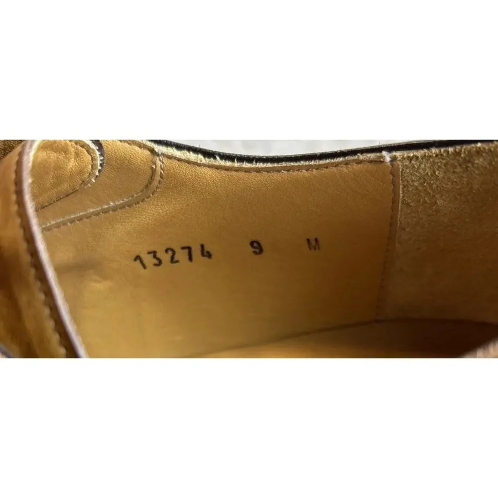 Magnanni Double Monk Strap Brown Leather Dress Shoes Mens Size 9 M